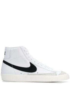 Nike Women’s White High-Top Sneakers with Black Swoosh